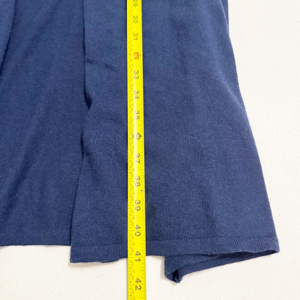 Sundance Unseen Beauty Patchwork Elbow Wool Blend Longline Sweater Blue Medium - Picture 7 of 9